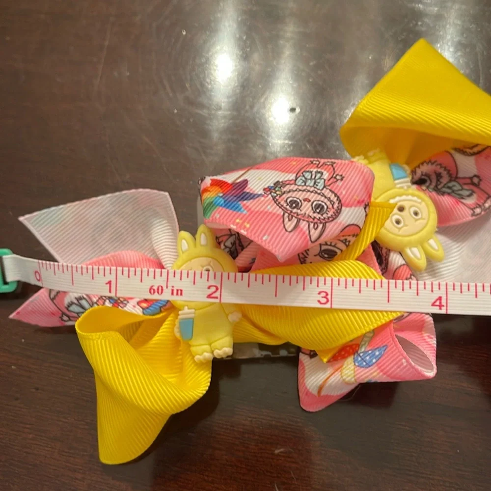 Colorful labubu monster Cartoon Hair Bows nwt set of two